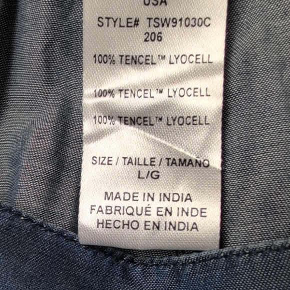 Tommy Bahama Wrap-Style Chambray Pants - Picture 8 of 9